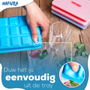 Nafura® ijsblokjesvorm vierkant met deksel - 4 stuks